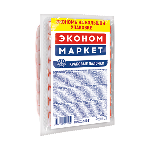 Crab sticks "Econom" imitation pasteurized frozen 500 g